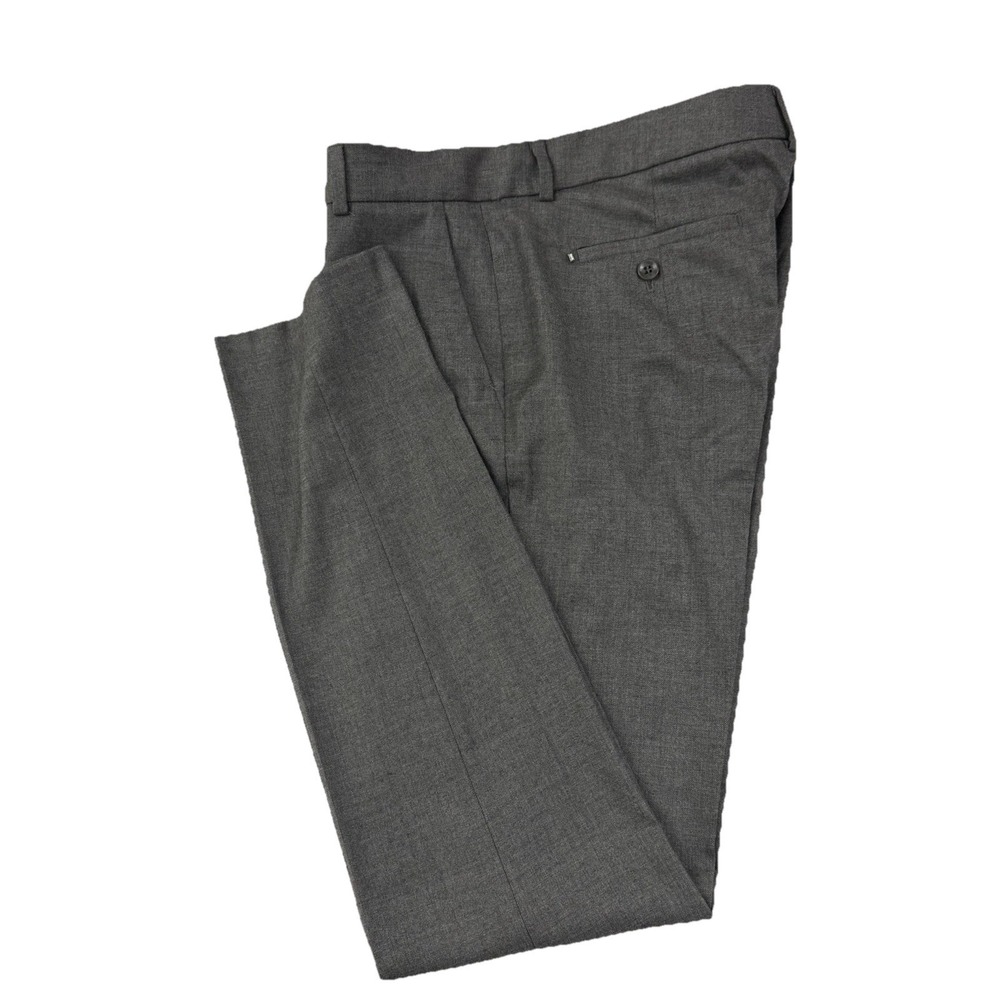 SPORTMAX Max Mara Gray Wool Blend Flat Front Dress Pants, Size 10 (US) Womens
